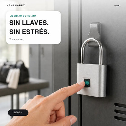 Venalock Candado Huella Dactilar | Olvídate de las llaves. Tu seguridad está en tus manos.