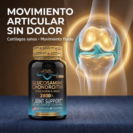 Dile Adiós al Dolor y Muévete con Confianza!  Glucosamina + Condroitina, Colágeno y MSM | Dos Tarros 120 cápsulas