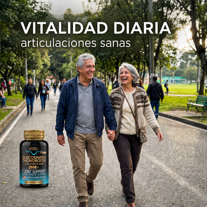 Dile Adiós al Dolor y Muévete con Confianza!  Glucosamina + Condroitina, Colágeno y MSM | Dos Tarros 120 cápsulas