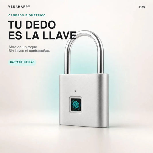 Venalock Candado Huella Dactilar | Olvídate de las llaves. Tu seguridad está en tus manos.